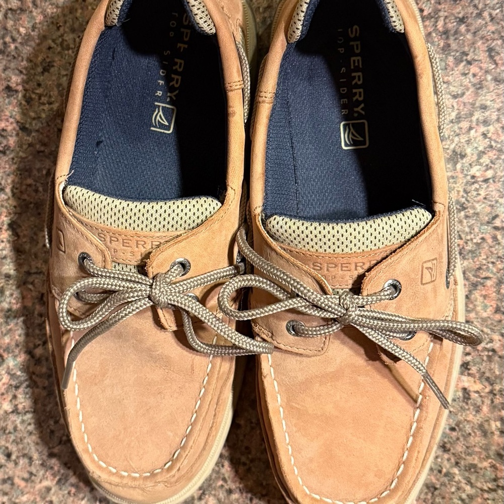 Sperry Tan Leather Boat Shoes